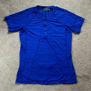 Women’s XL Athleta quarter zip cycle biking short sleeve shirt activewear